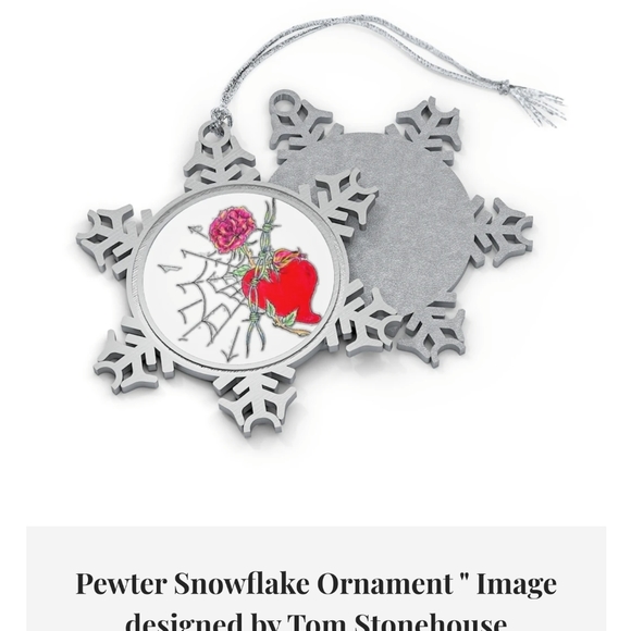 Pewter snowflake ornaments - Picture 9 of 13